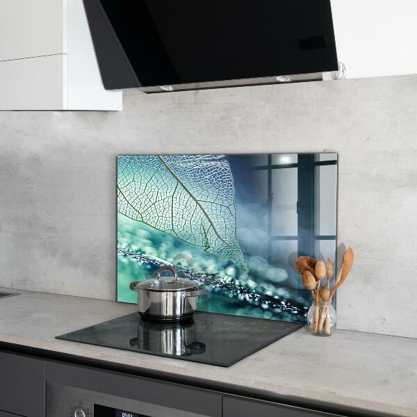 Skleněné obklady do kuchyně Jemná textura listů