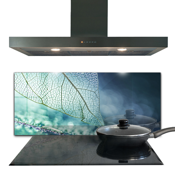 Skleněné obklady do kuchyně Jemná textura listů