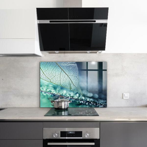 Skleněné obklady do kuchyně Jemná textura listů