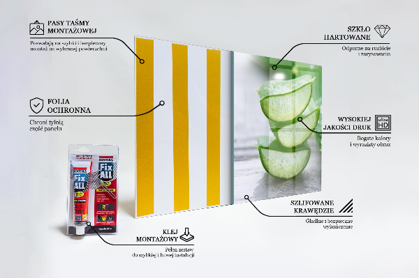 Skleněné obklady do kuchyně Aloe rostlina aloe vera