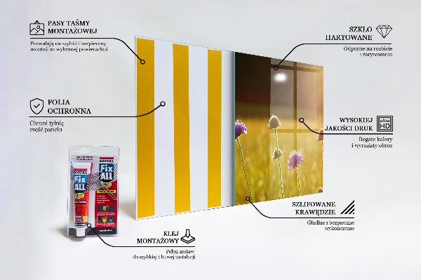 Skleněné obklady do kuchyně Letní kvetoucí louka