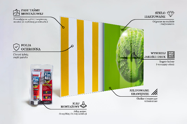 Skleněné obklady do kuchyně Zelený kapradinový list