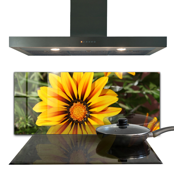 Skleněné obklady do kuchyně Žlutý květ na louce