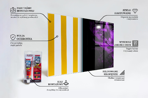 Skleněné obklady do kuchyně Fialová růže abstraktní kouř