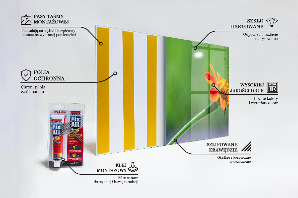 Skleněný panel Motýl na letní květiny