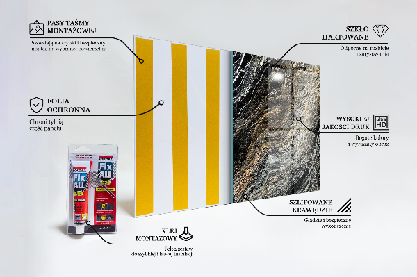 Kuchyňský skleněný panel Textura mramoru žula