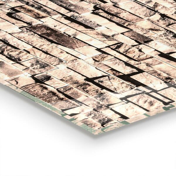 Kuchyňský skleněný panel Cihla z přírodního kamene