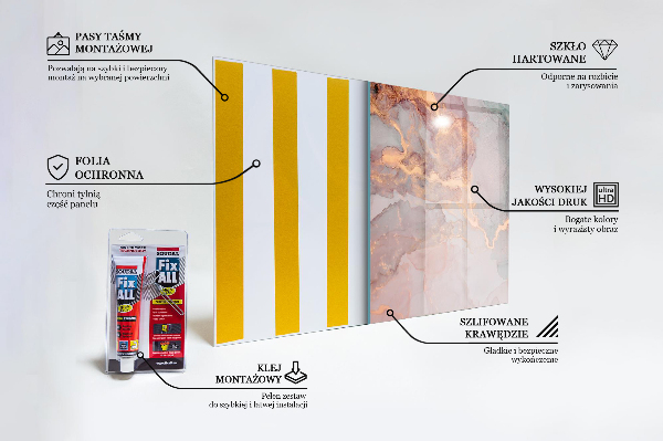 Kuchyňský skleněný panel Textura mramoru