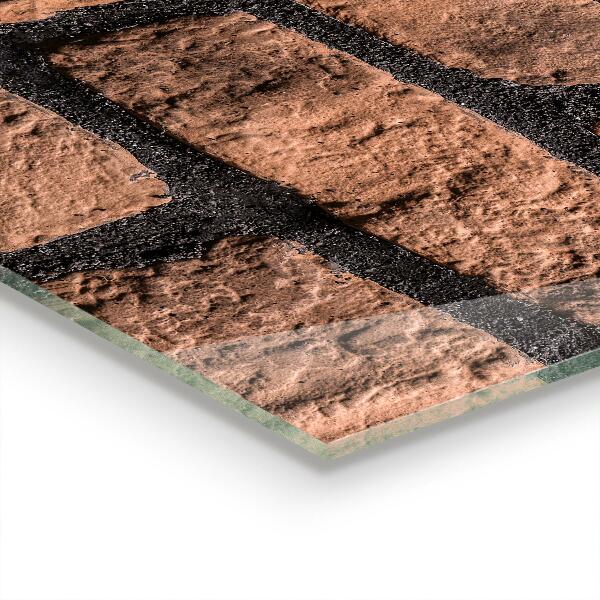 Kuchyňský skleněný panel Přírodní cihlová zeď