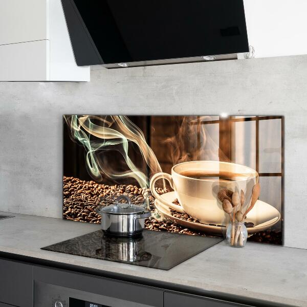 Skleněný panel Šálek s aromatickou kávou