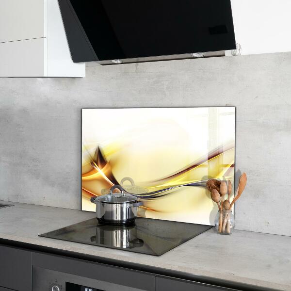 Skleněný panel Abstrakce energetických vln