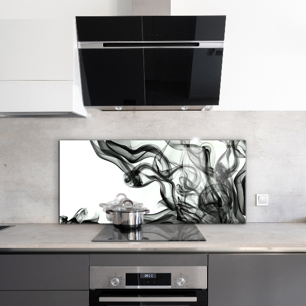 Skleněný panel Stuhy abstrakce kouře