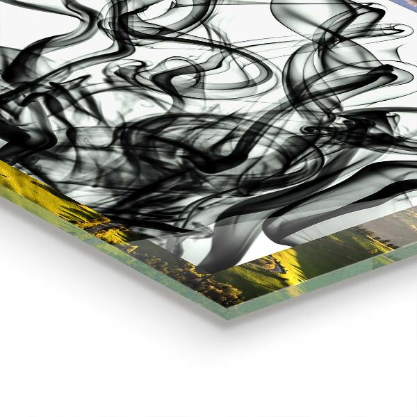 Skleněný panel Stuhy abstrakce kouře