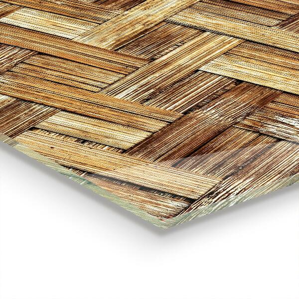 Kuchyňský skleněný panel Pletený bambusový ratan asie