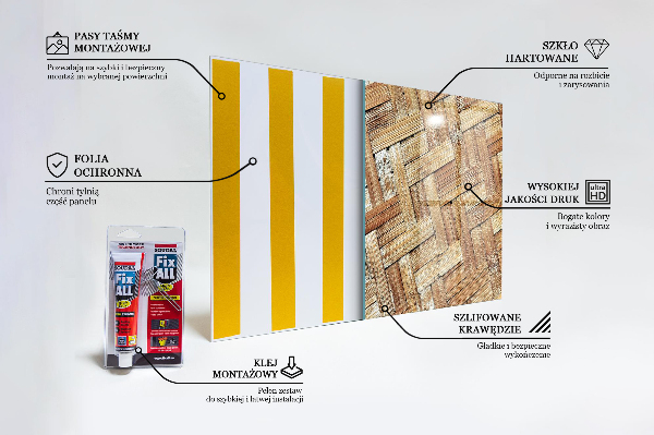 Kuchyňský skleněný panel Pletený bambusový ratan asie