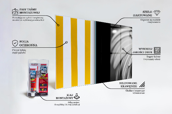 Skleněné obklady do kuchyně Černobílá fotografie gerber