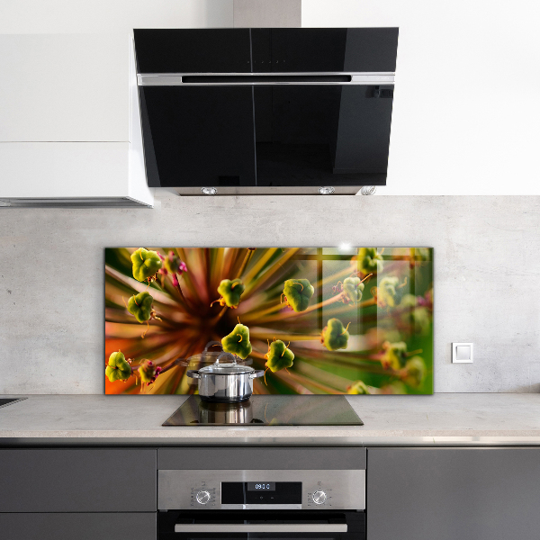 Skleněné obklady do kuchyně Makro fotografie květin