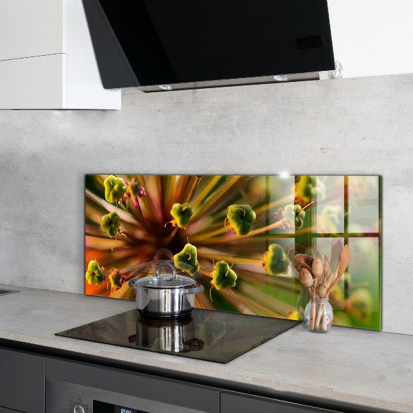 Skleněné obklady do kuchyně Makro fotografie květin