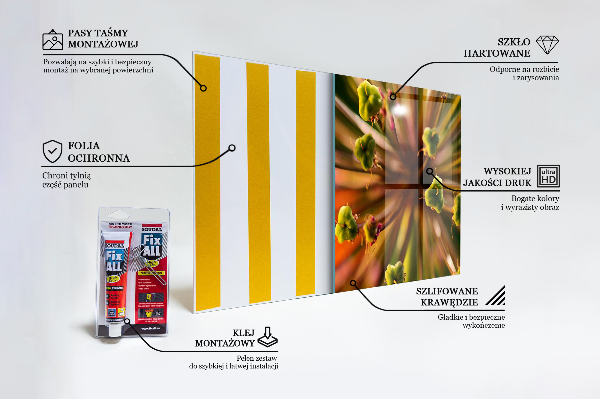 Skleněné obklady do kuchyně Makro fotografie květin