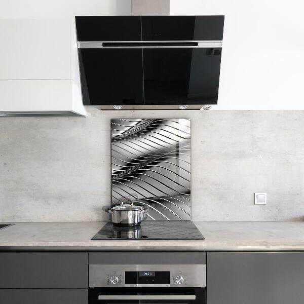 Skleněný panel Kovové vlny abstrakce