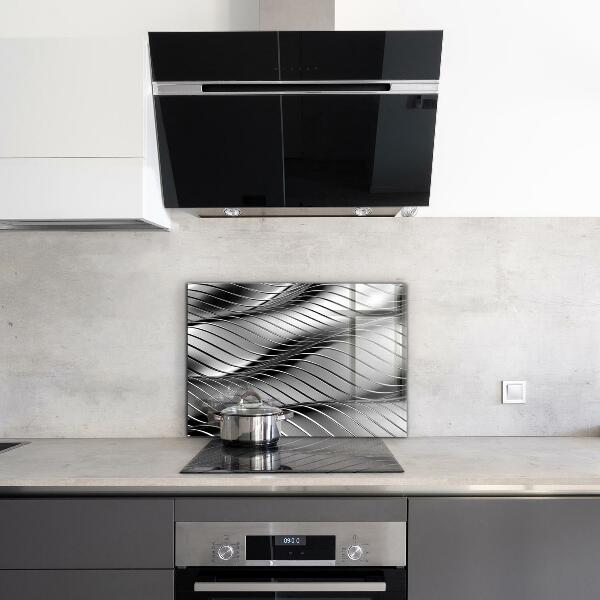 Skleněný panel Kovové vlny abstrakce