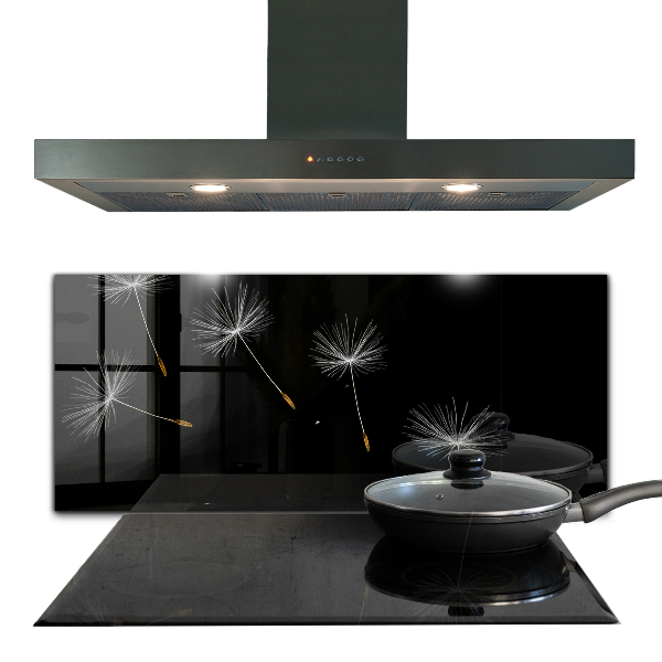 Skleněné obklady do kuchyně Pampelišky ve větru