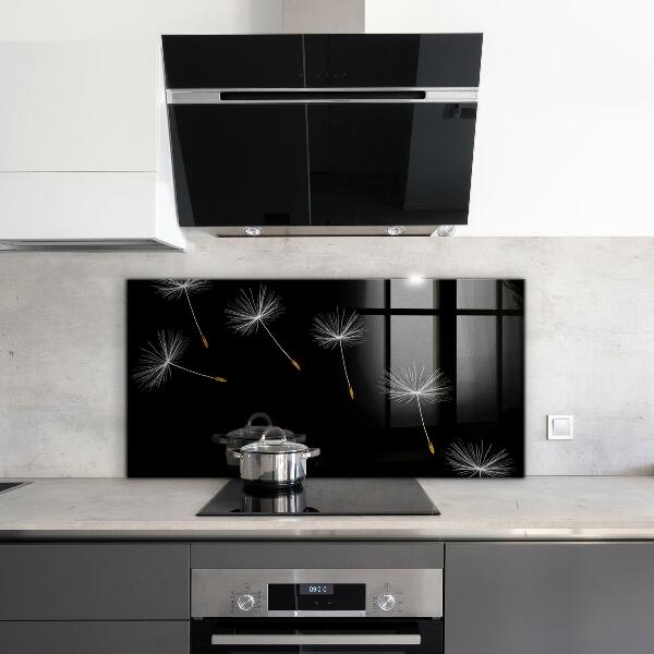 Skleněné obklady do kuchyně Pampelišky ve větru