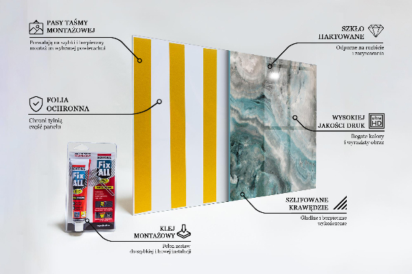 Skleněný panel Abstraktní barva spirála vzor