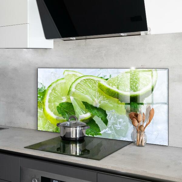 Skleněný panel Citrusové osvěžující limetky