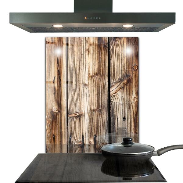 Kuchyňský skleněný panel Staré dubové dřevo