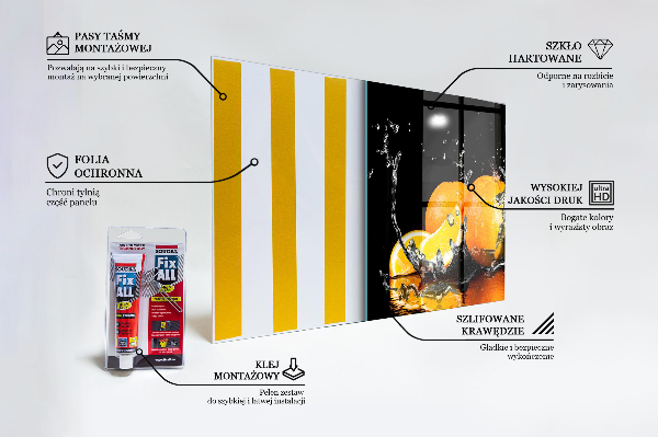 Skleněný panel Šťavnaté pomeranče