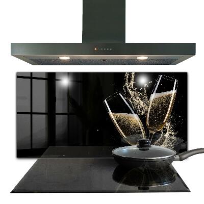 Skleněný panel Noční přípitek šampaňským