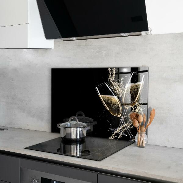 Skleněný panel Noční přípitek šampaňským