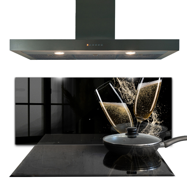 Skleněný panel Noční přípitek šampaňským