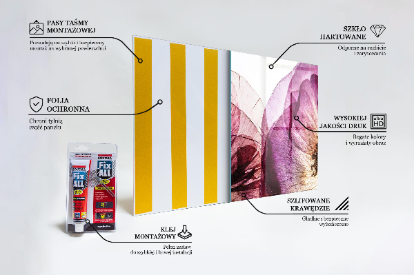 Skleněný panel Podrobnosti o jemných květinách