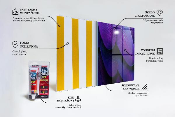 Kuchyňský skleněný panel Exotické ptačí peří
