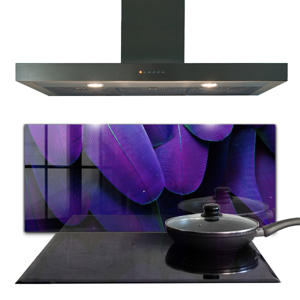 Kuchyňský skleněný panel Exotické ptačí peří