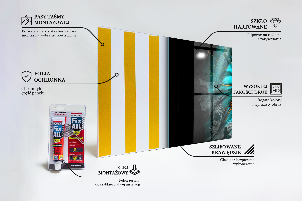 Skleněný panel Tropické bojové ryby