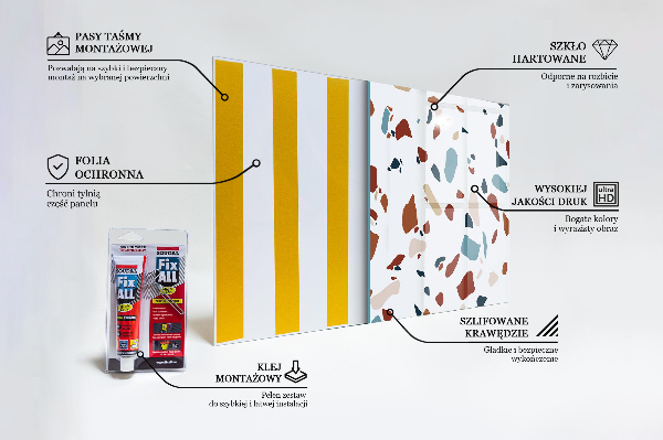 Skleněný panel Kámen terrazzo