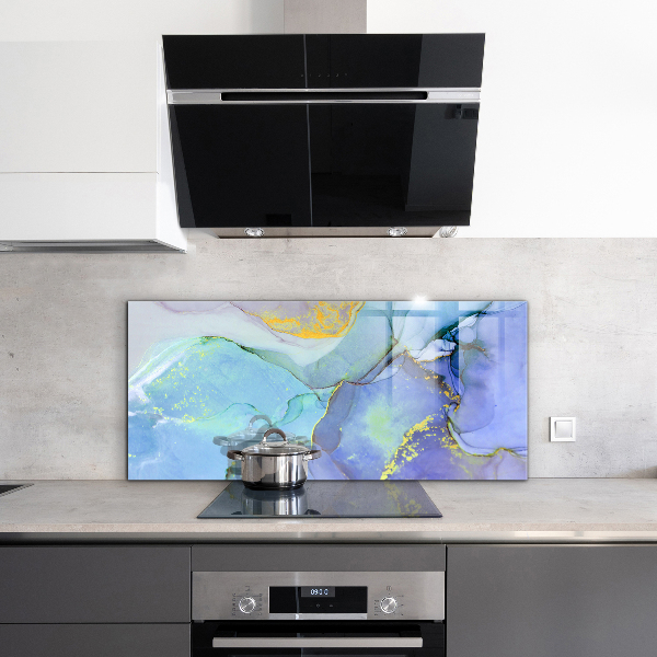 Skleněný panel Modrá energetická abstrakce