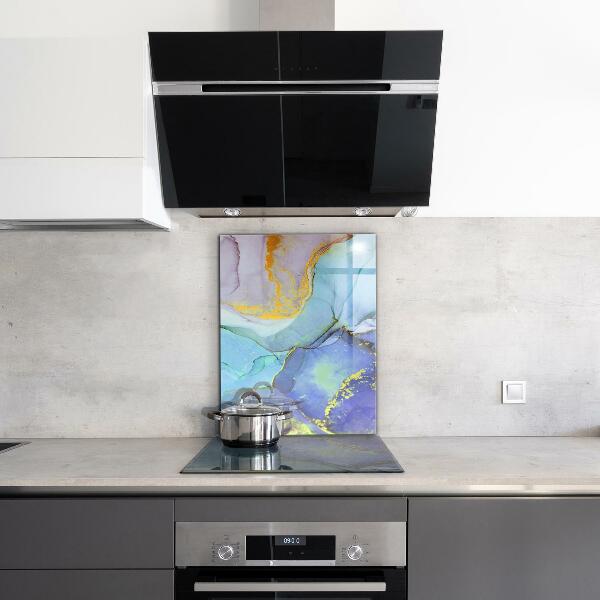 Skleněný panel Modrá energetická abstrakce