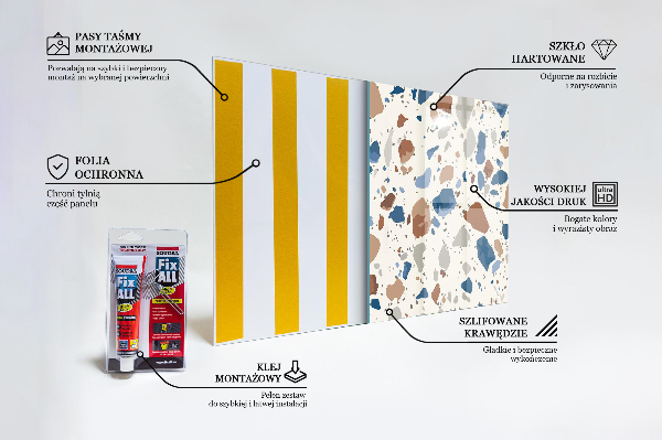 Skleněný panel Terrazzo kámen terrazzo