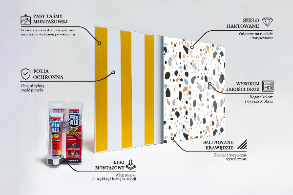 Skleněné obklady do kuchyně Kámen terazzo terazzo