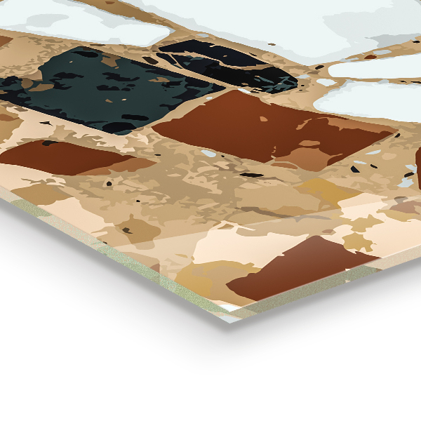 Skleněné obklady do kuchyně Přírodní kámen terrazzo