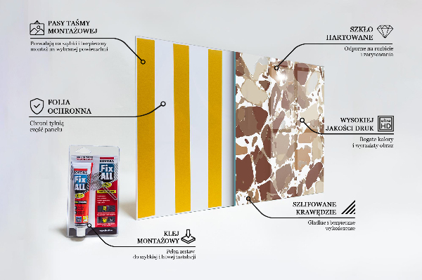 Skleněné obklady do kuchyně Přírodní kámen terrazzo