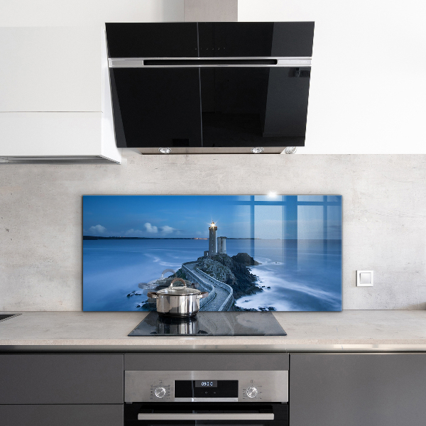 Skleněný panel Maják za soumraku