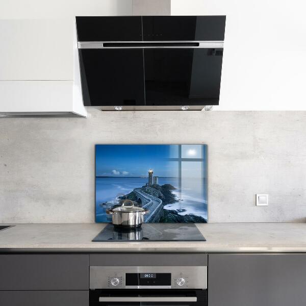 Skleněný panel Maják za soumraku