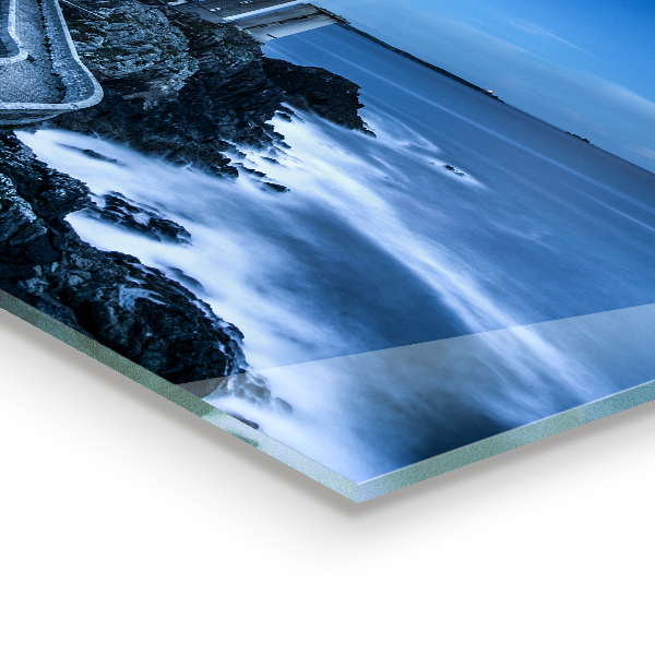 Skleněný panel Maják za soumraku