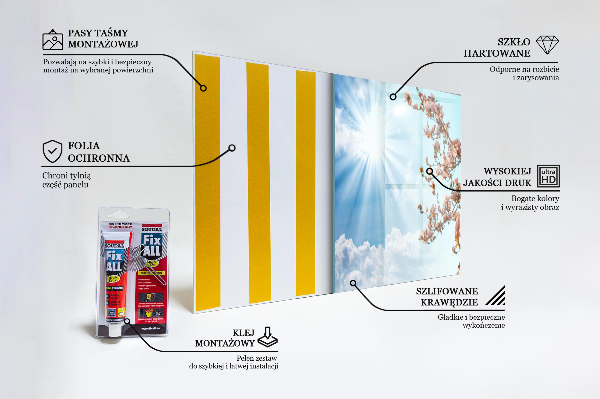 Skleněný panel Kvetoucí magnolie