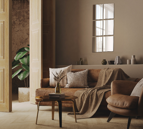 Nalepovací zrcadlové dlaždice 6 ks 30x16 cm